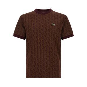 Lacoste Brown Polyester Men's T-Shirt